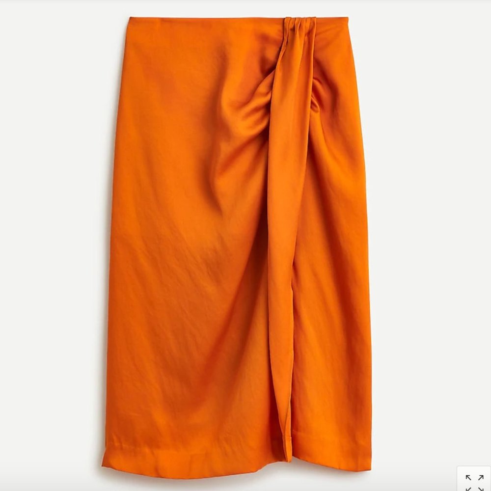 J Crew Orange Sarong Skirt